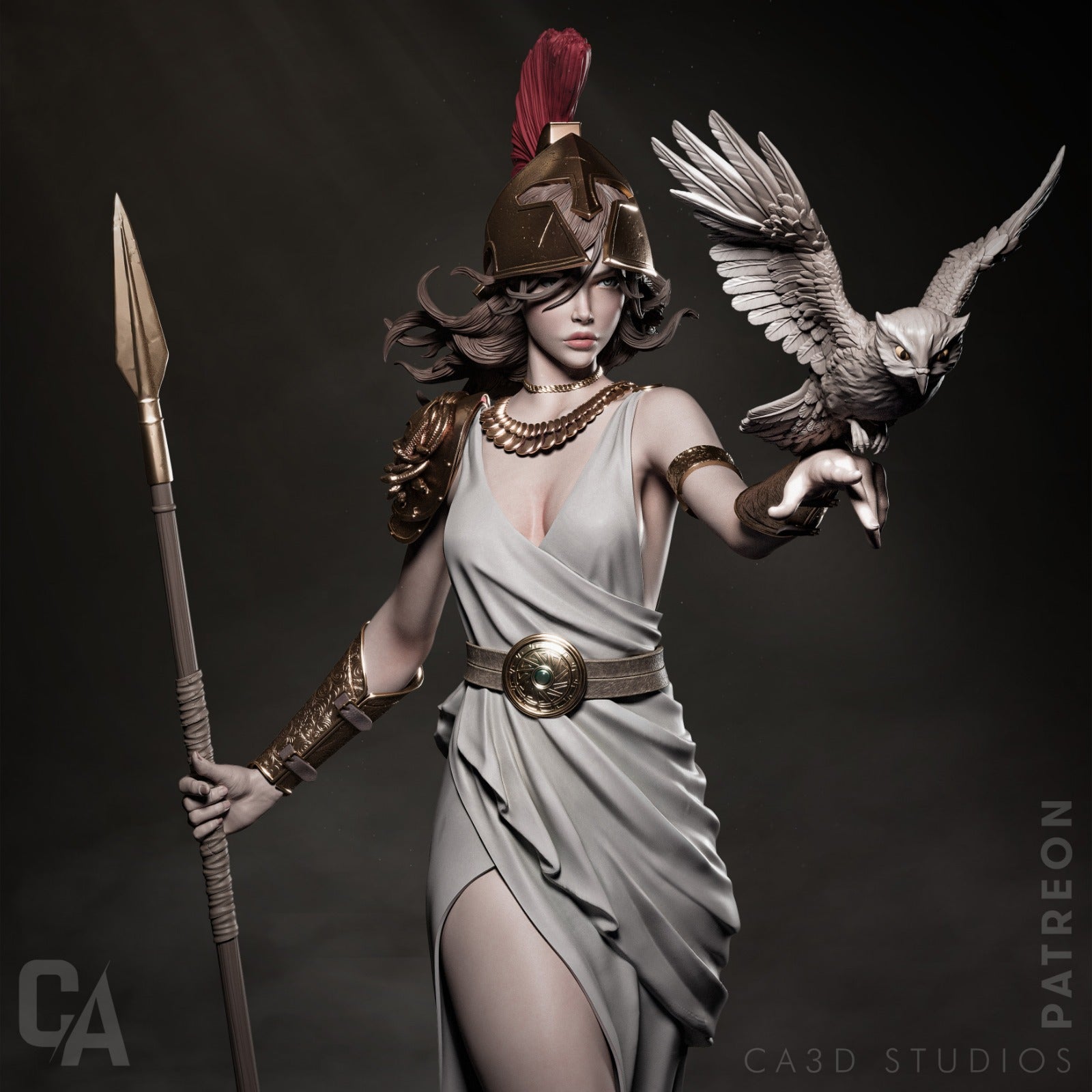 Athena| Maximum Detailed 12K 3D printed figure | Fantasy | CA3D