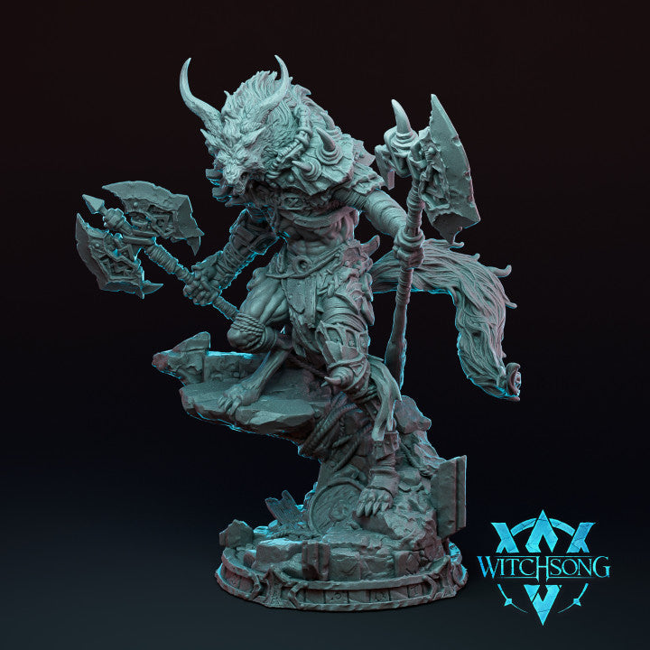 Ascendant Greatwolf | Maximum Detailed 12K 3D printed figure, miniature