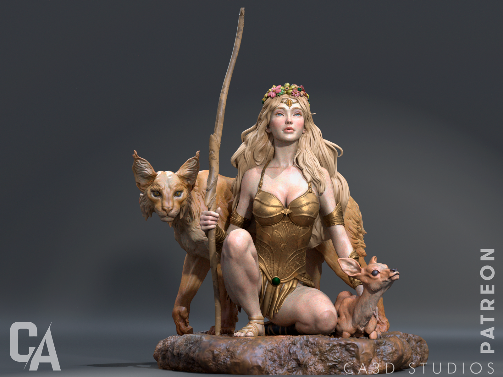 Artemis| Maximum Detailed 12K 3D printed figure | Fantasy | CA3D